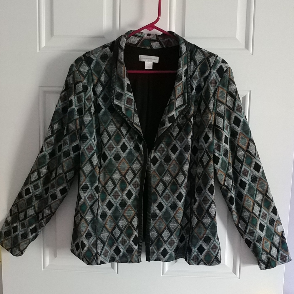 LAST CHANCE!! Harlequin Jersey Knit Christopher & Banks Blazer